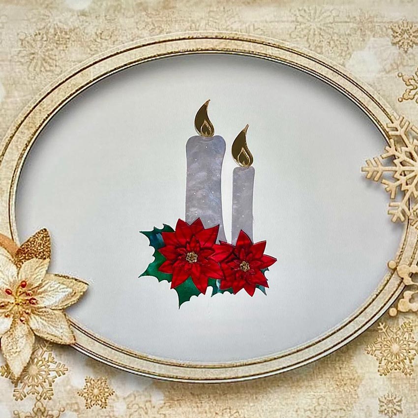 Christmas By Candlelight Brooch By Tantalising Treasures