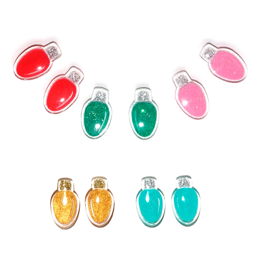 Christmas Lights Stud Earrings