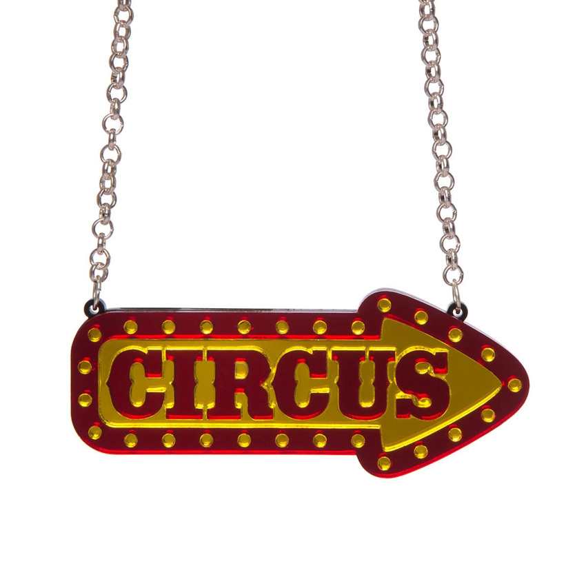 Circus Sign Necklace By Sugar & Vice