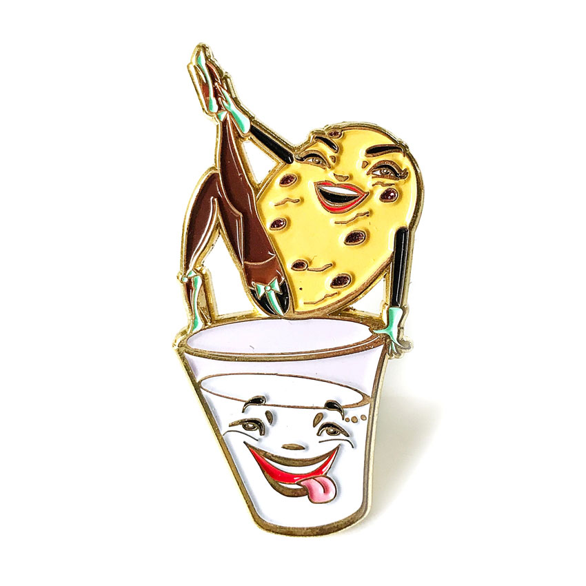 Cookie And Milk Enamel Pin By Kitschy Delish