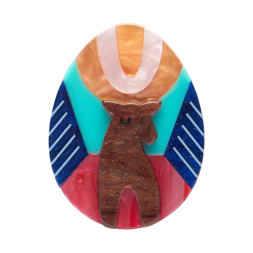Deer of Prosperity Brooch By Erstwilder
