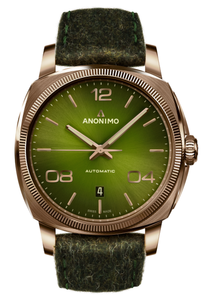 Anonimo EPURATO Automatic Bronze Case Green Galvanic Sunray Dial  AM-4000.04.466.F66