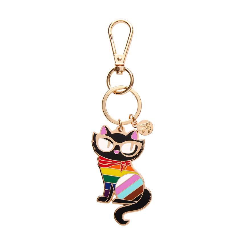 Elissa the Rainbow Cat Key Ring By Erstwilder
