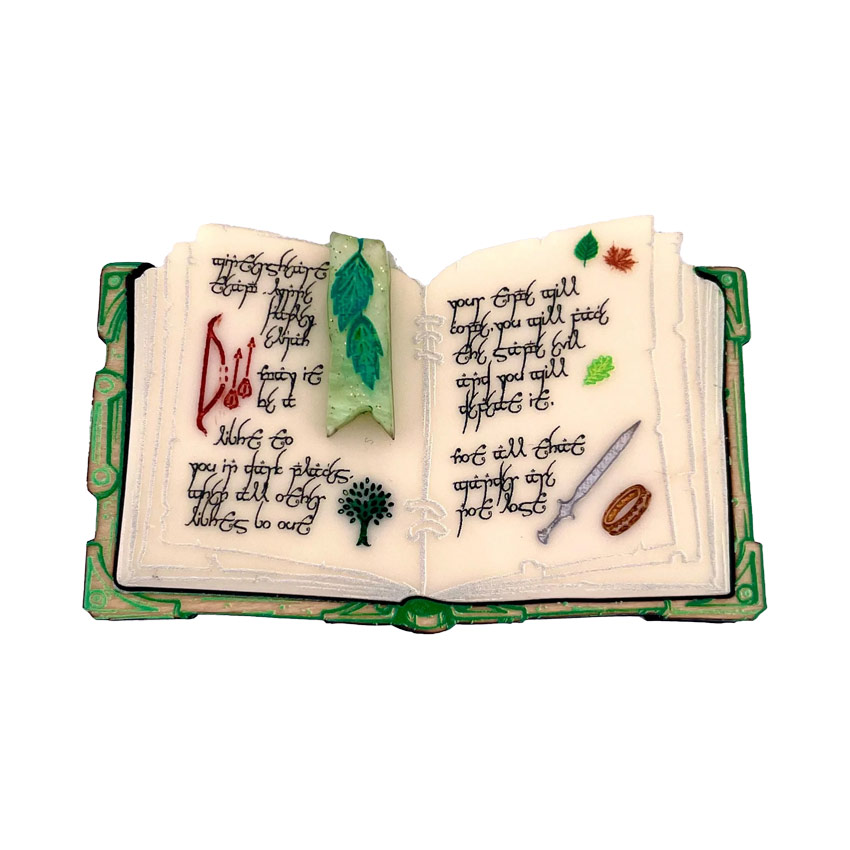 Elven Instruction Book Brooch By Wintersheart
