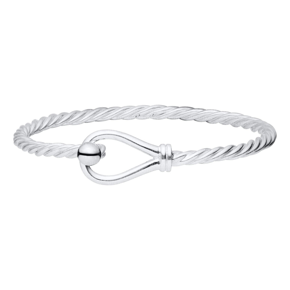 Sterling Silver Loop & Ball Twist Bracelet