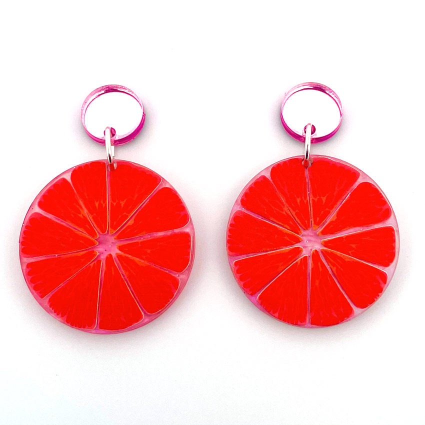 Grapefruit Earrings By Wintersheart