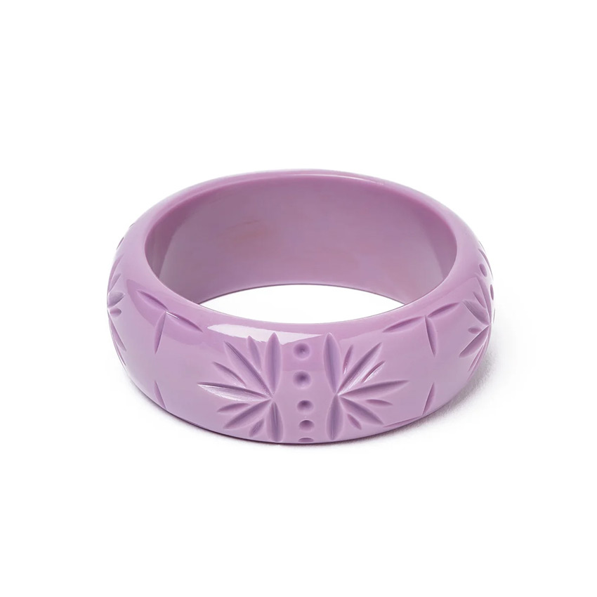 Wide Heather Heavy Carved Bangle By Splendette