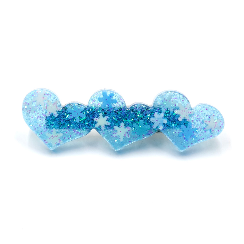 Icy Hearts Hair Clip