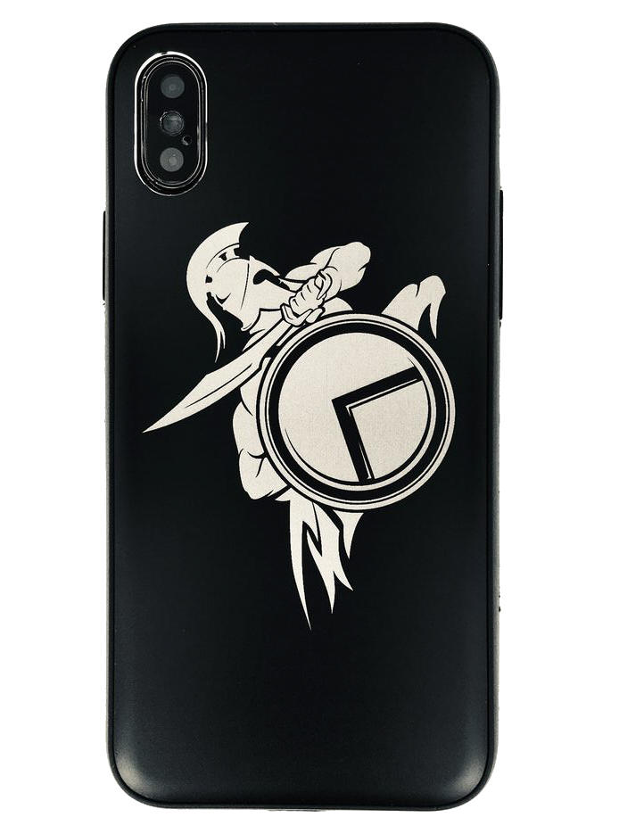 iPhone & Samsung Metal Aluminum Phone Case Cover Spartan Warrior Soldier #0046