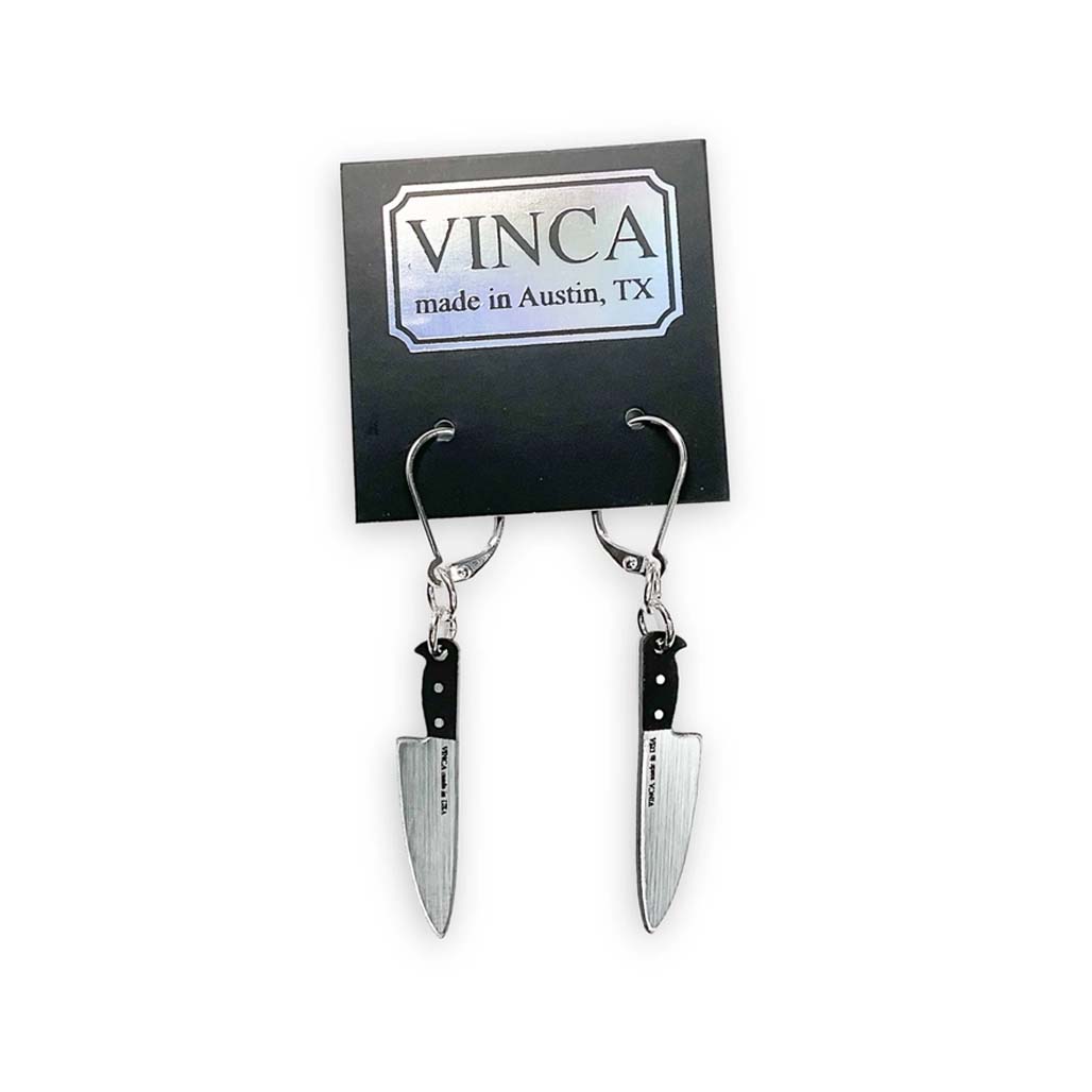 Chef Knife Drop Earrings By Vinca