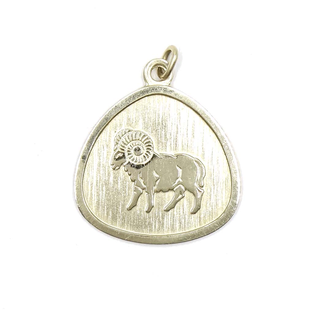 Vintage Aries Horoscope Charm Or Pendant By Krementz