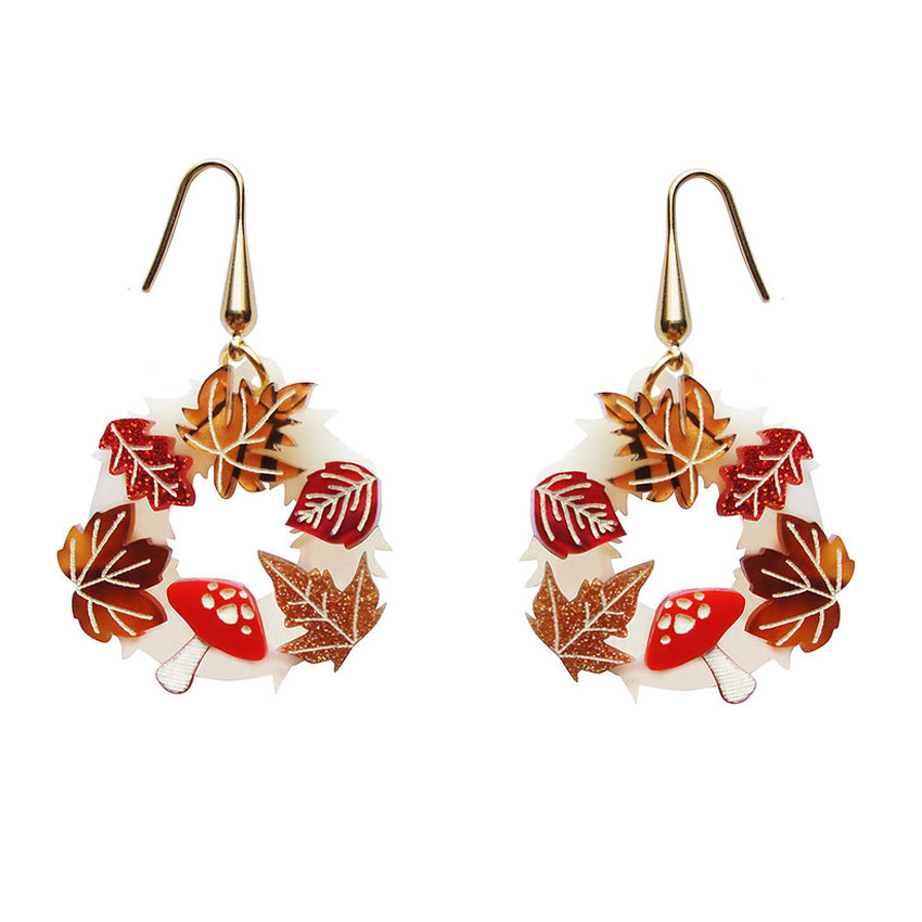 Autumn Mushroom Earrings By Laliblue