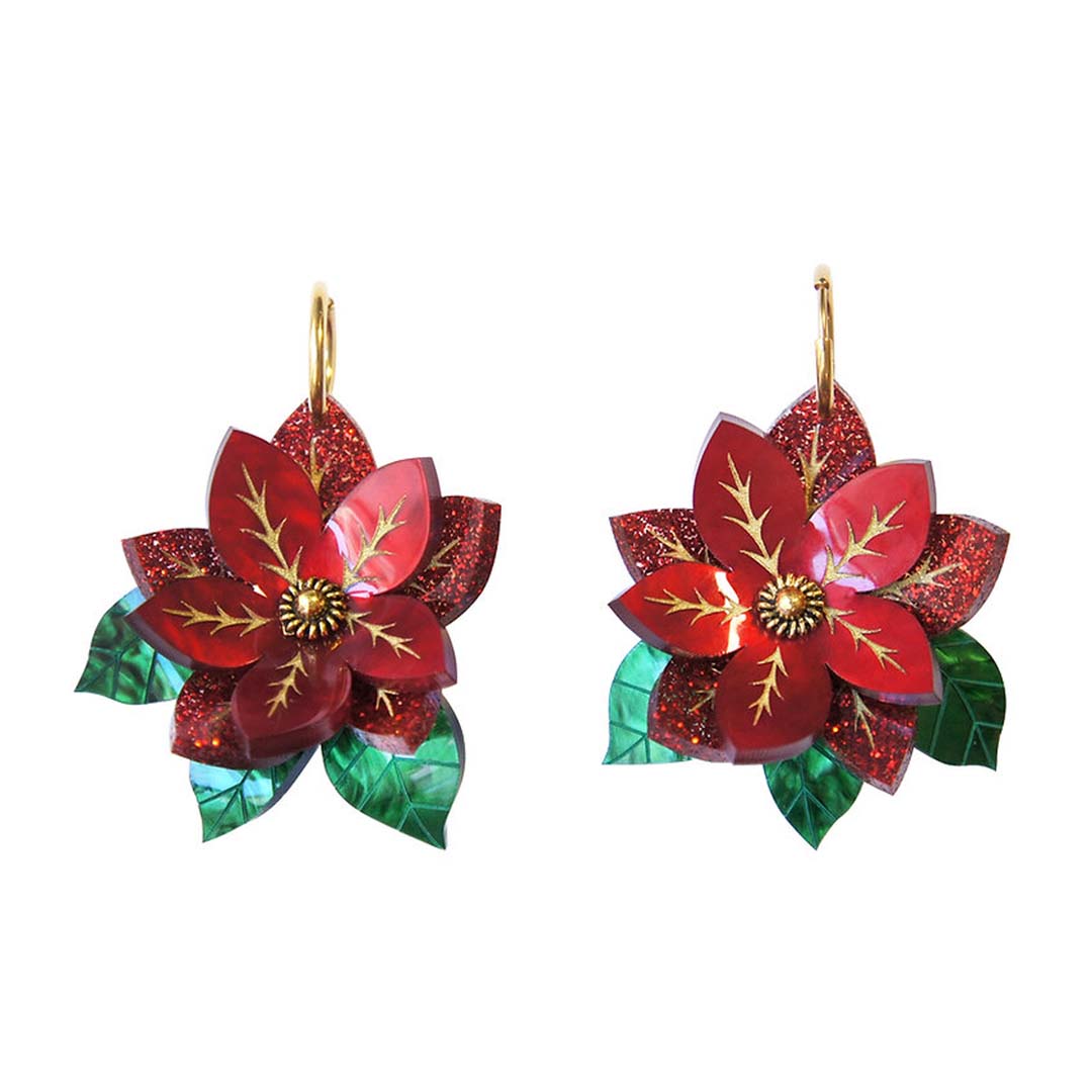 Poinsettia Earrings By Laliblue