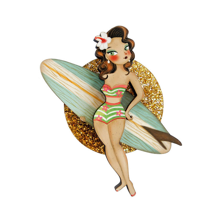 Surfer Girl Brooch By Laliblue