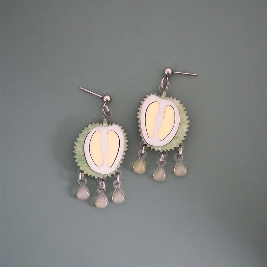 Durian Earrings By Lost Kiwi Designs