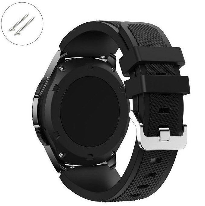 Luminox Compatible Black Rubber Silicone Replacement Watch Band Strap Quick Release Pins #4041