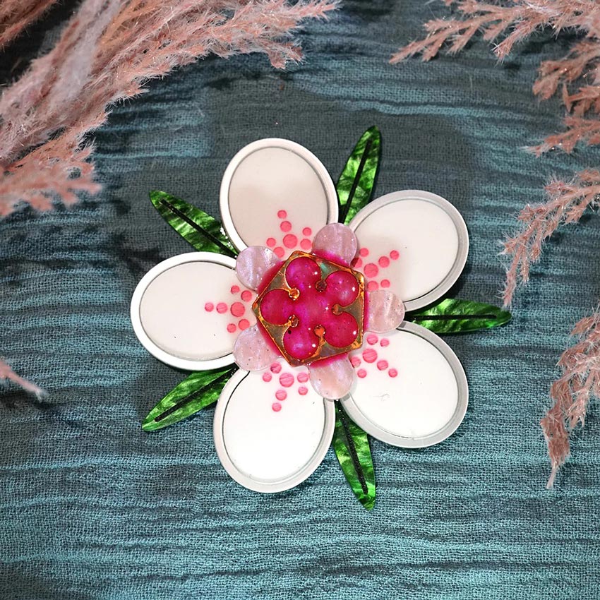 Manuka Flower Brooch By Lost Kiwi Designs
