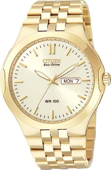 Men's Gold-Tone Citizen Eco-Drive Corso Steel Watch BM8402-54P