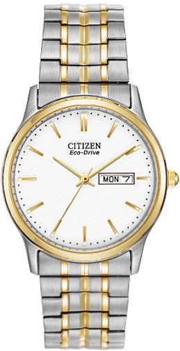 Men's Two-Tone Citizen Eco-Drive Steel Dress Watch BM8454-93A