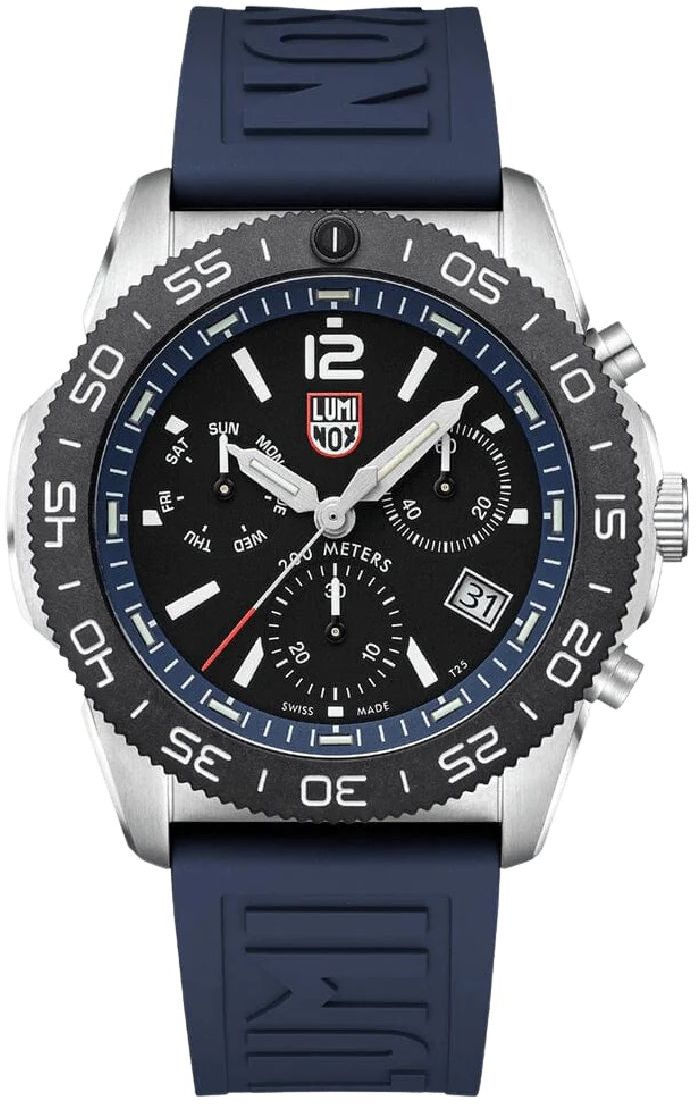Men's Luminox Pacific Diver Chronograph Steel Swiss Watch XS.3143.SET