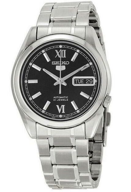 Men's Seiko 5 Automatic Day-Date Style Steel Watch SNKL55K1