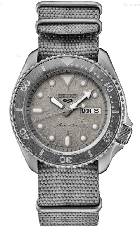 Men's Seiko 5 Sports Diver's Automatic Gray Dial Steel Watch SRPG61