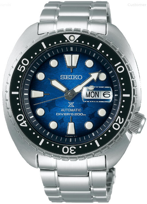 Men's Seiko Prospex King Turtle Ocean Manta Ray Automatic Watch SRPE39