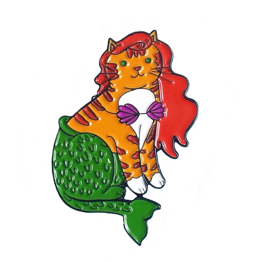 Mermaid Cat Enamel Pin By Danielle V
