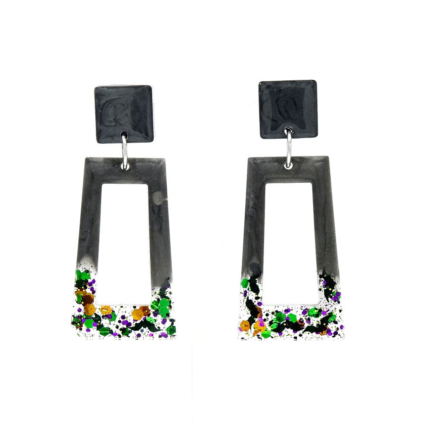 Modern Sparkle Halloween Earrings