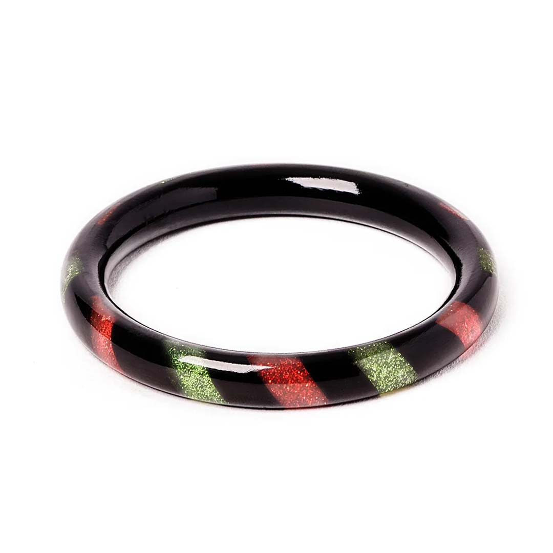 Narrow Pressies Candy Stripe Bangle By Splendette - Duchess