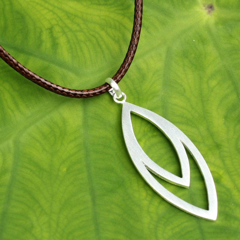Artisan Crafted Sterling Silver Necklace for Men, "Autonomous"