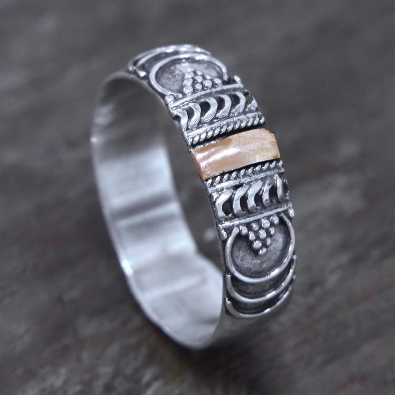 18k Gold Accent Balinese Artisan Crafted Ring, "Miraculous Love"