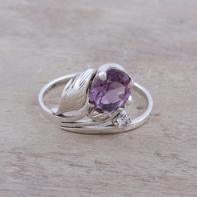2.5-Carat Amethyst Cocktail Ring from India, "Lavender Charm"