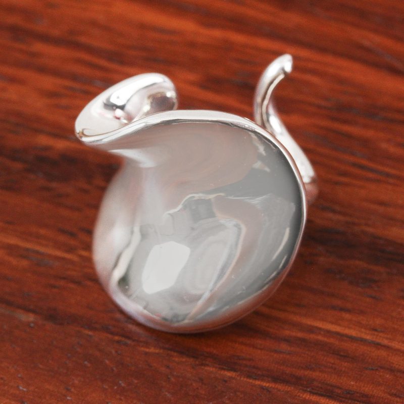 Modern Sterling Silver Cocktail Ring from Mexico, "Modern Hope"