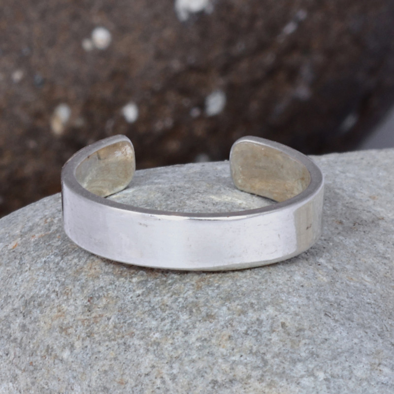 High-Polished Minimalist Sterling Silver Ear Cuff, "Simply Today"