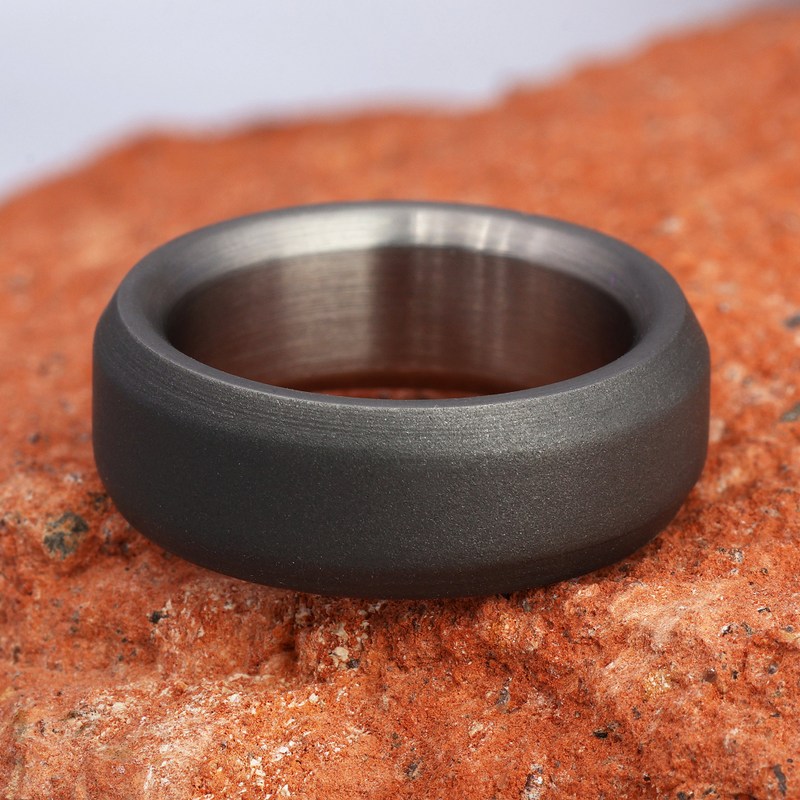 Modern Unisex Titanium Band Ring Handcrafted in Armenia, "Minimalist Resilience"