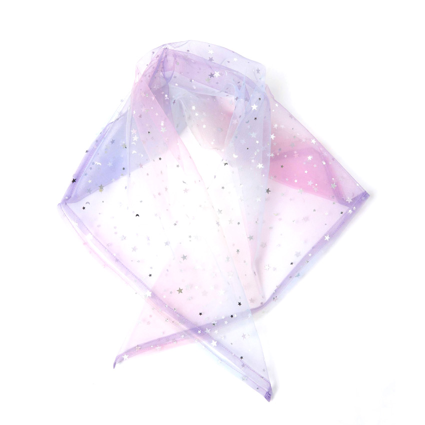 Rainbow Ombre Moon Stars Hair Scarf By Unique Vintage