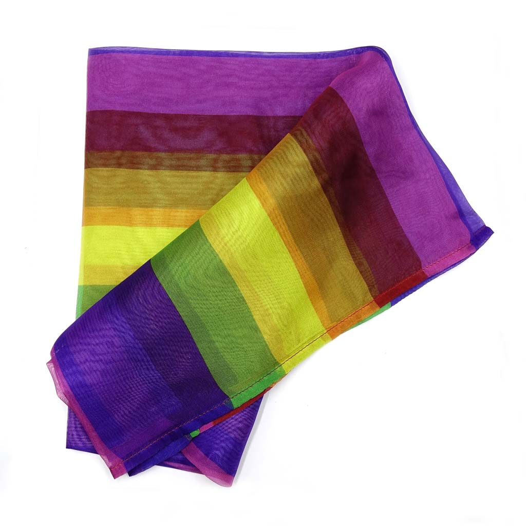 Rainbow Stripe Hair Scarf By Unique Vintage