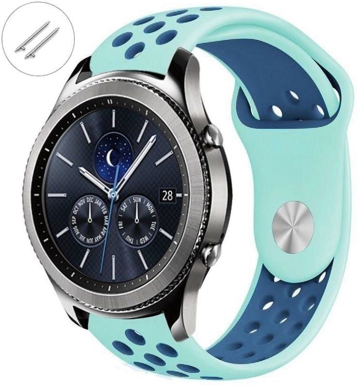 Raymond Weil Compatible Turquoise & Blue Silicone Replacement Watch Band Quick Release Pins #4082