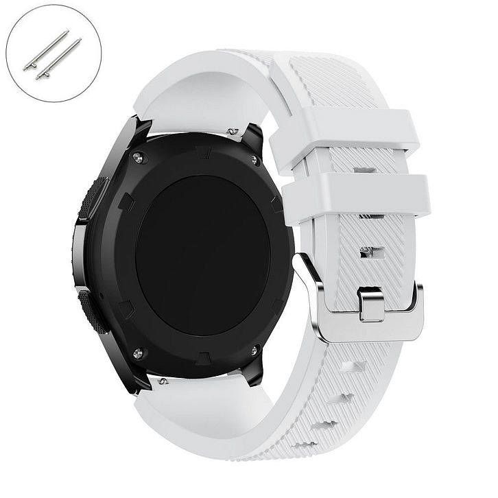 Raymond Weil Compatible White Rubber Silicone Replacement Watch Band Strap Quick Release Pins #4042