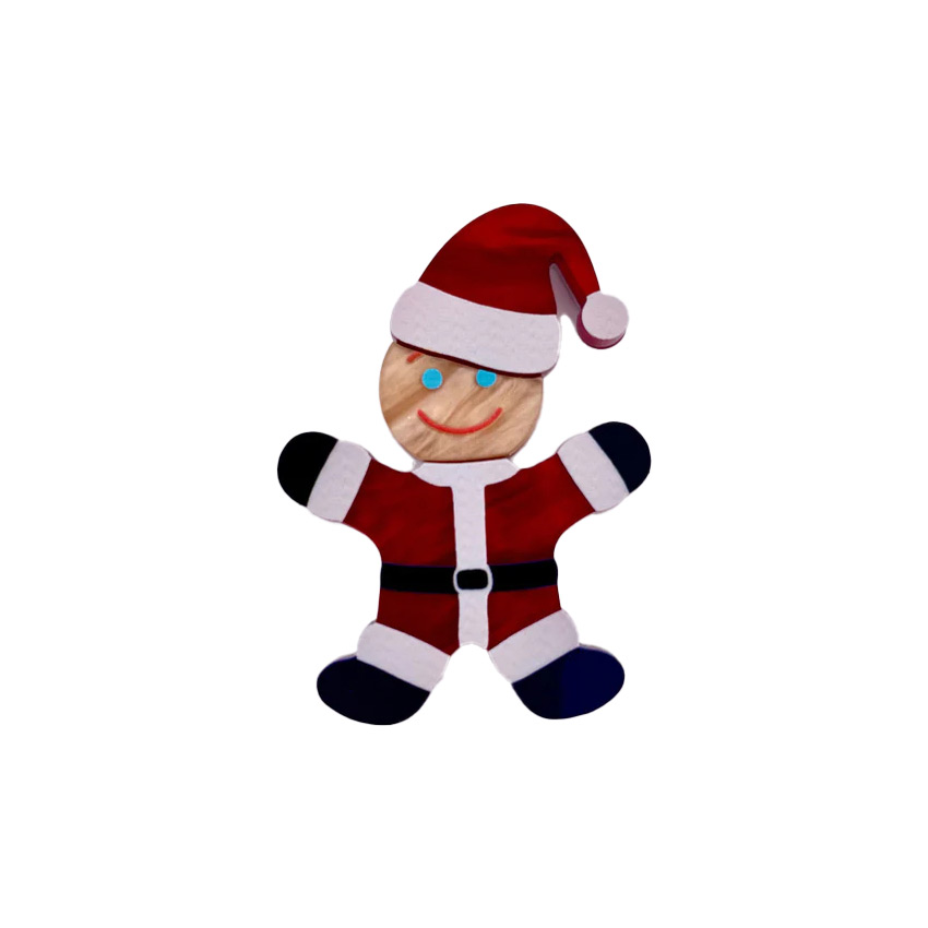 Santa Gingerbread Mini Brooch By Wintersheart