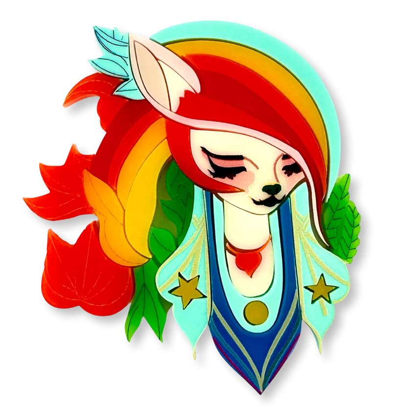 Sky The Fabulous Fox Brooch By Wintersheart
