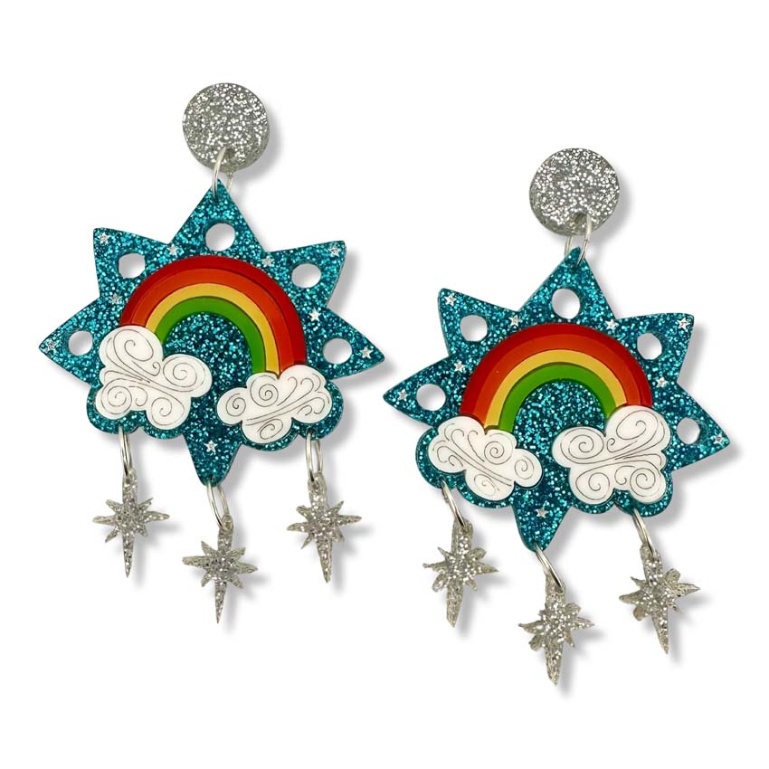 Star Rainbow Earrings By Wintersheart