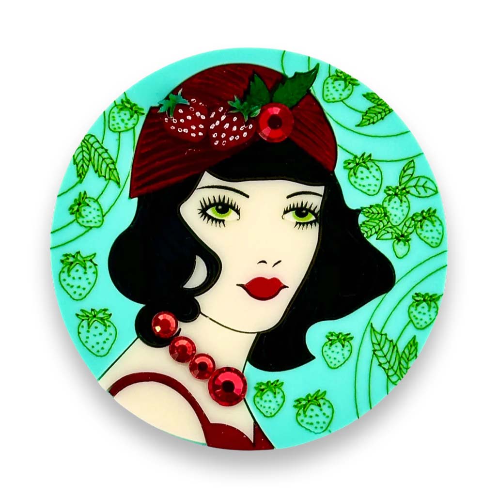 Strawberry Muse Brooch By Wintersheart