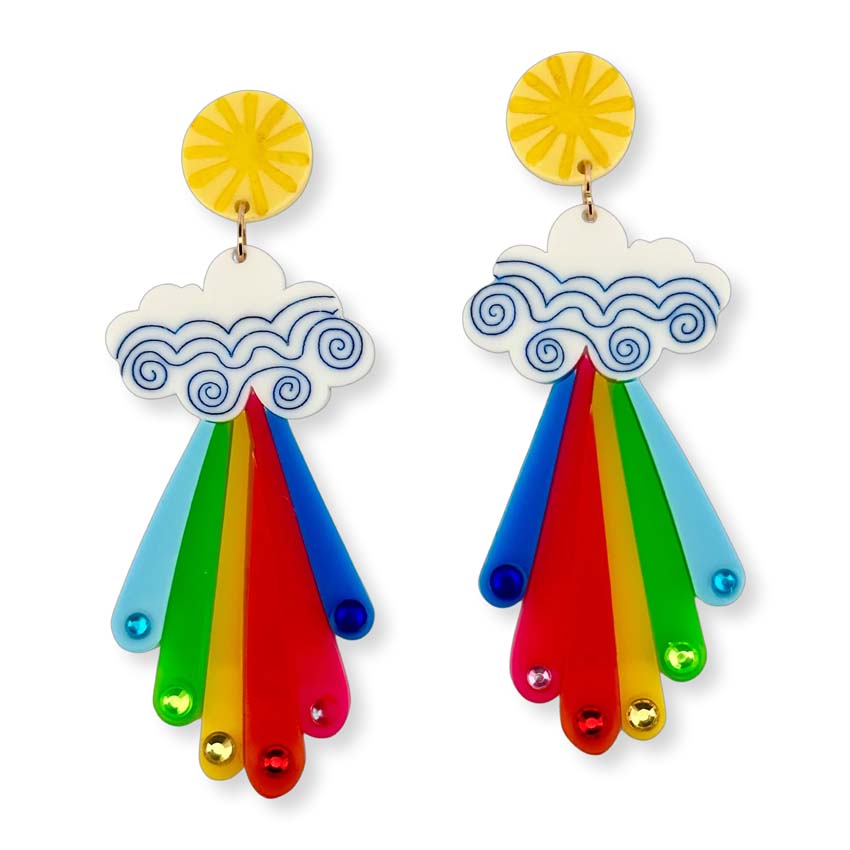 Sunburst Rainbow Earrings By Wintersheart