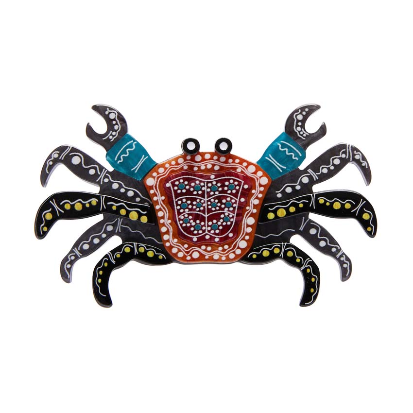 The Crab Gadambal Brooch By Erstwilder X Melanie Hava