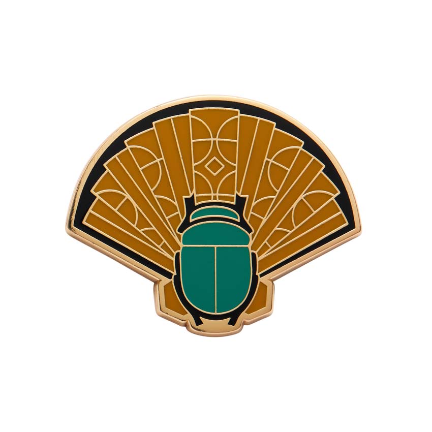 The Heart Of Egypt Scarab Enamel Pin By Erstwilder