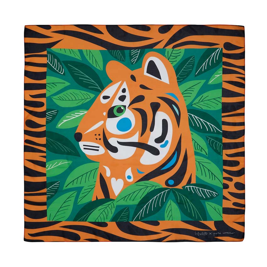 The Tranquil Tiger Square Scarf By Erstwilder X Pete Cromer