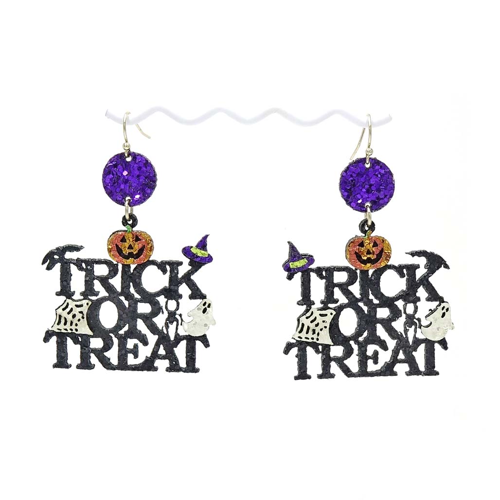 Trick Or Treat Glitter Earrings