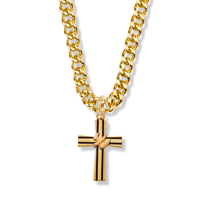 Extel Large 14KT Gold Plated Over Sterling Silver Cross Pendant